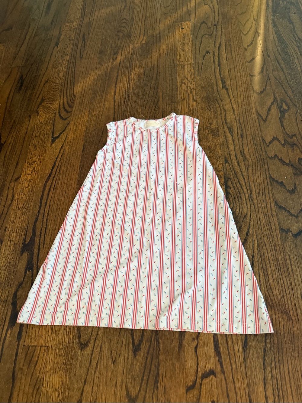 Girls' Red and White Striped Jersey Dress